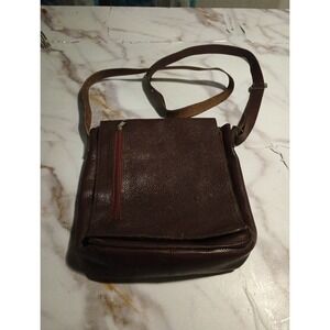 Vintage Leather CUELLAR Art In Leather Mexican Brand Crossbody Bag Purse Boho